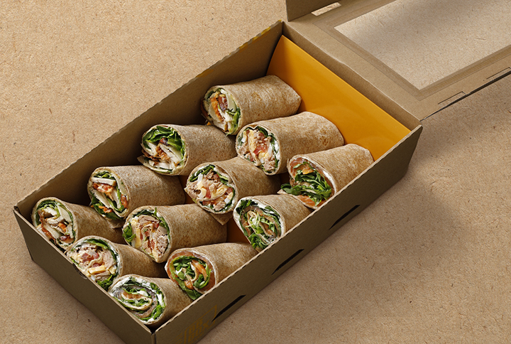 Wrap box (2x Caesar, 2x tuna, 2x salmon)